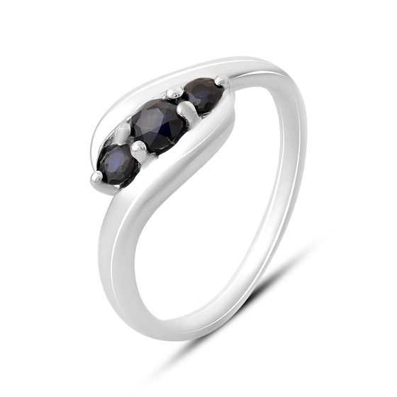 Срібна каблучка з сапфіром 0.683ct