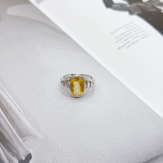 Срібна каблучка з цитрином nano 3.2ct