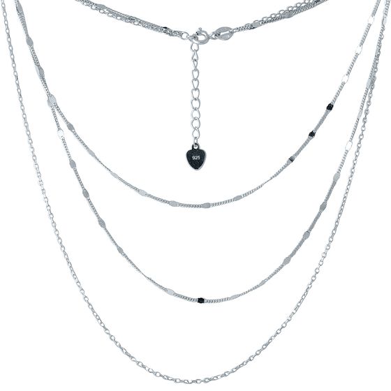 Silver necklace without stones