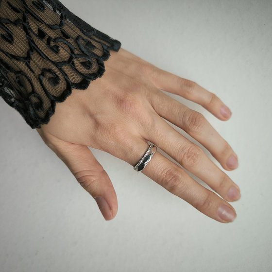 Срібна каблучка з фіанітами 0.35ct