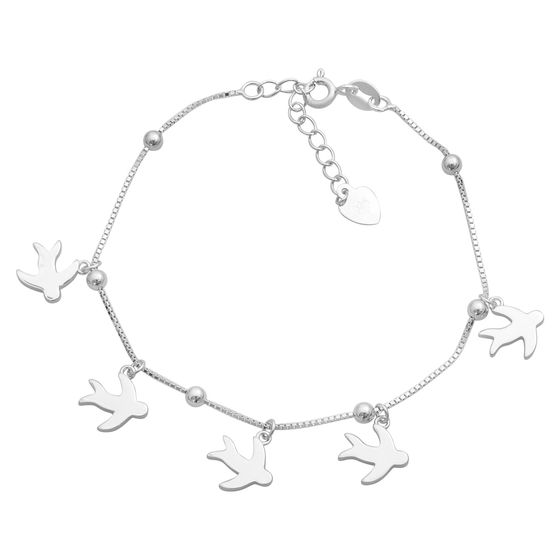 Silver bracelet without stones