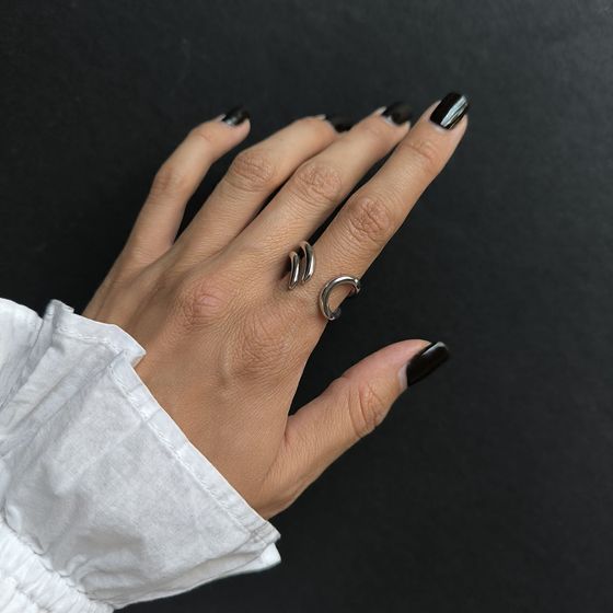 Silver ring without stones