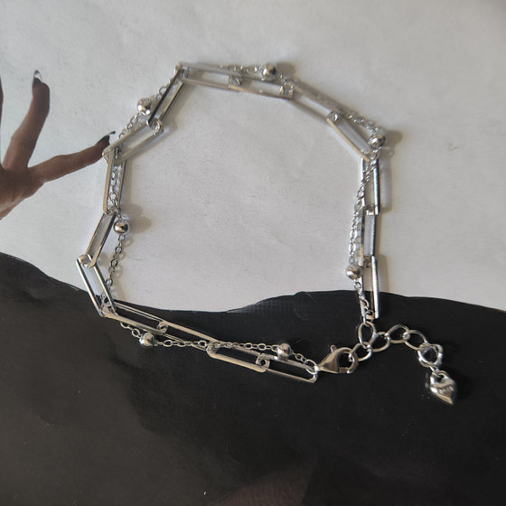 Silver bracelet without stones