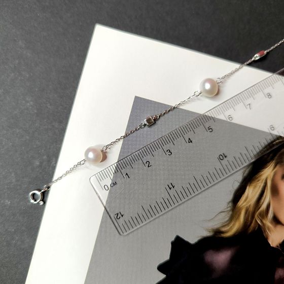 Серебряный браслет с жемчугом