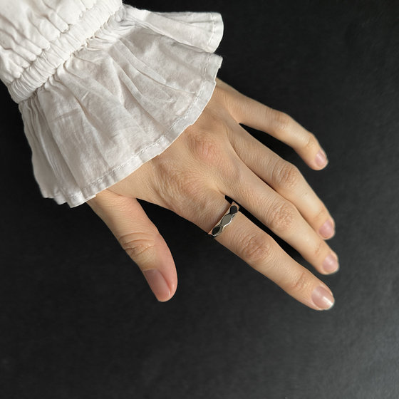 Silver ring without stones