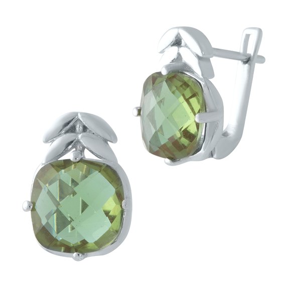 Срібні сережки з султанітом 7.337ct