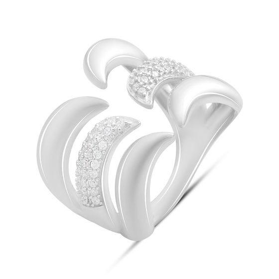 Silver Ring with Fianites