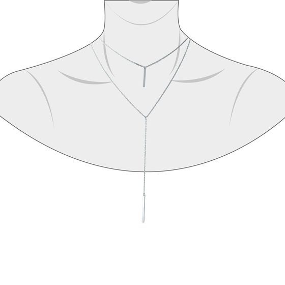 Silver necklace without stones