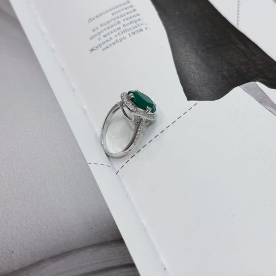 Срібна каблучка з агатом 5,398 карата