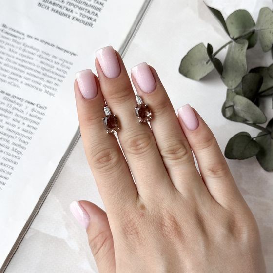 Срібні сережки з султанітом 5,116 карата