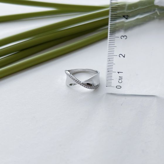 Silver Ring with Fianites