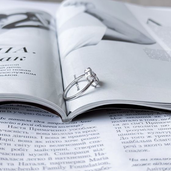 Silver Ring with Fianites