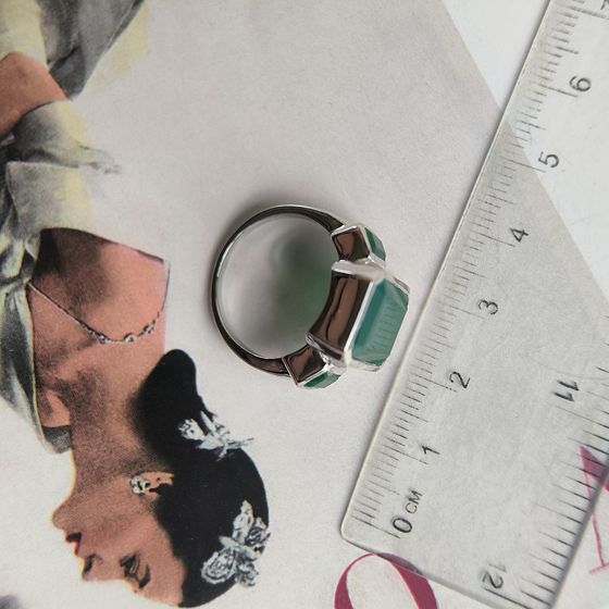 Срібна каблучка з агатом 7,162 карата