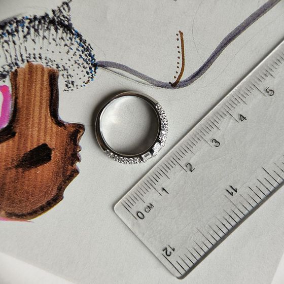 Silver Ring with Fianites