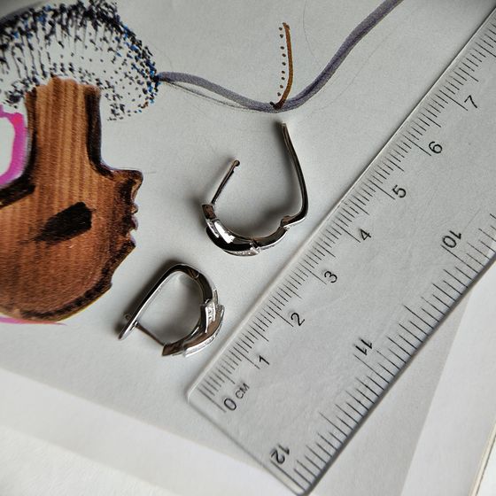 Срібні сережки з фіанітами