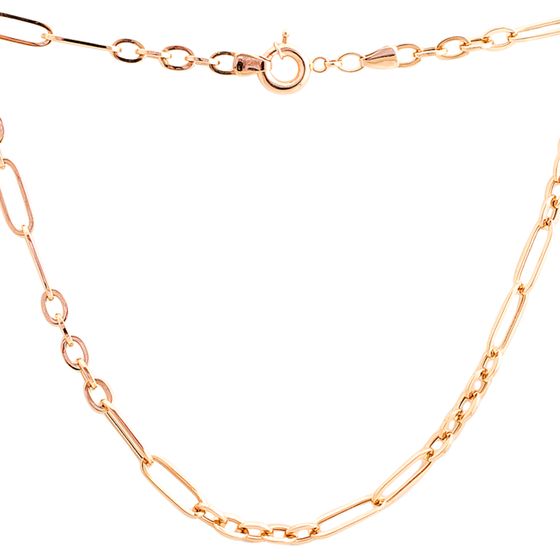 A gold necklace without stones