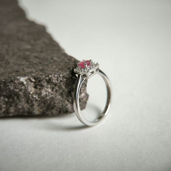 Срібна каблучка з рубіном 0.533ct