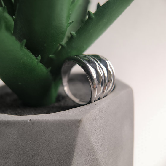 Silver ring without stones