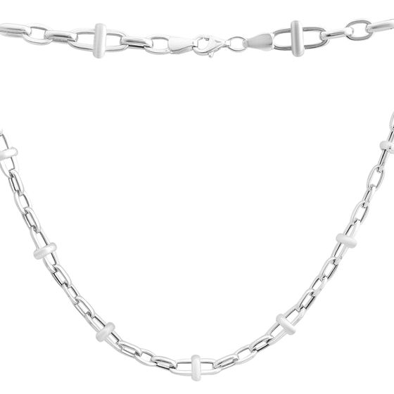 Серебряное колье без камней