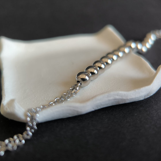Silver bracelet without stones