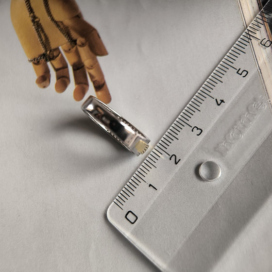 Silver ring with cubic zirconia