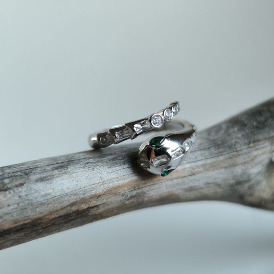 Silver Ring with Fianites