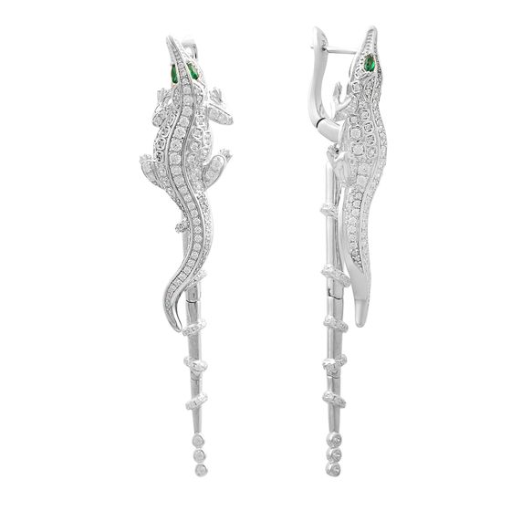Silver Earrings with Fianites
