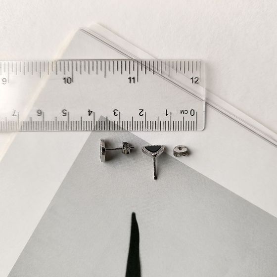 Срібні сережки з фіанітами