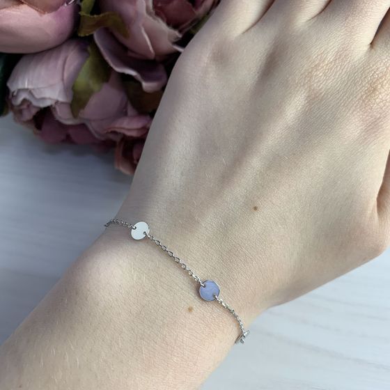 Silver bracelet without stones