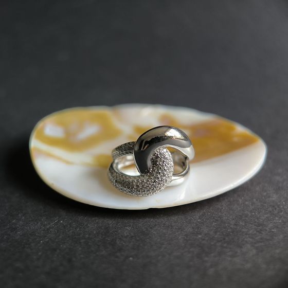 Silver Ring with Fianites