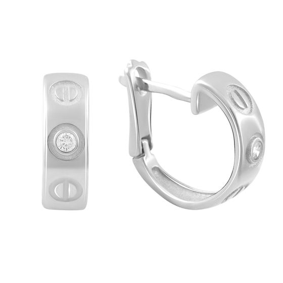 Срібні сережки з фіанітами