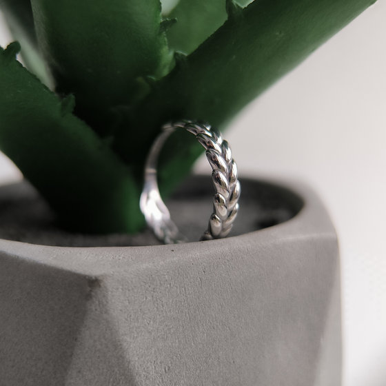 Silver ring without stones