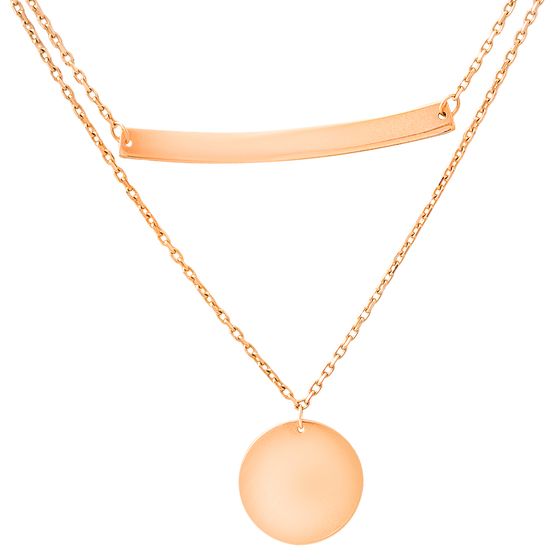 A gold necklace without stones