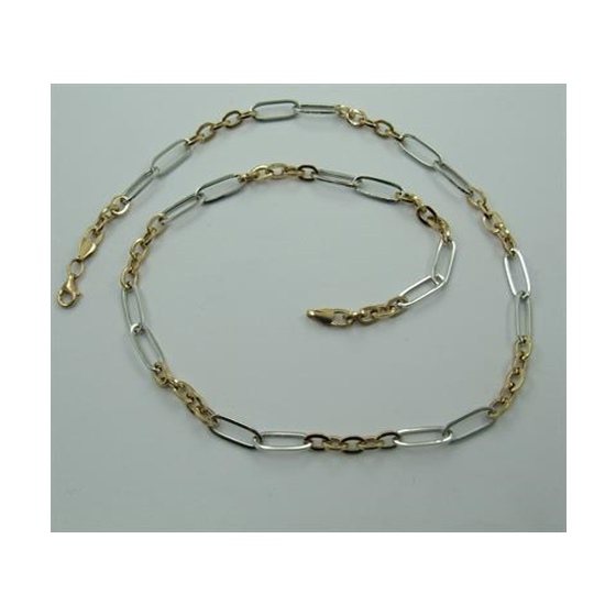 A gold necklace without stones