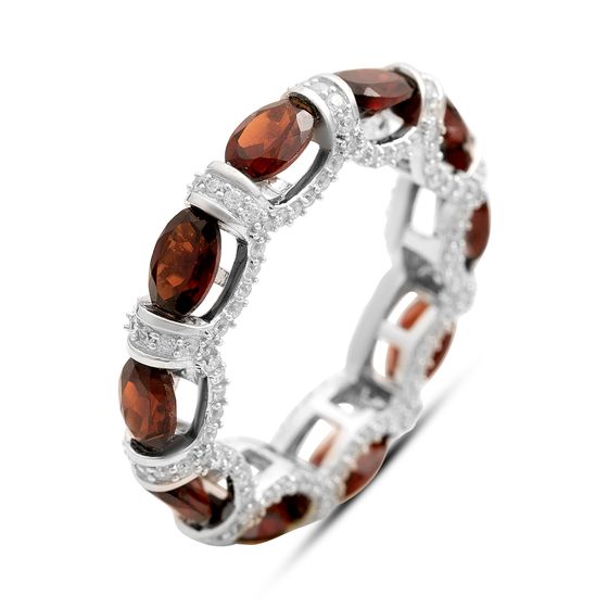 Срібне кільце з гранатом 7.076ct