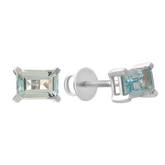 Серебряные серьги с топазом 2.438ct