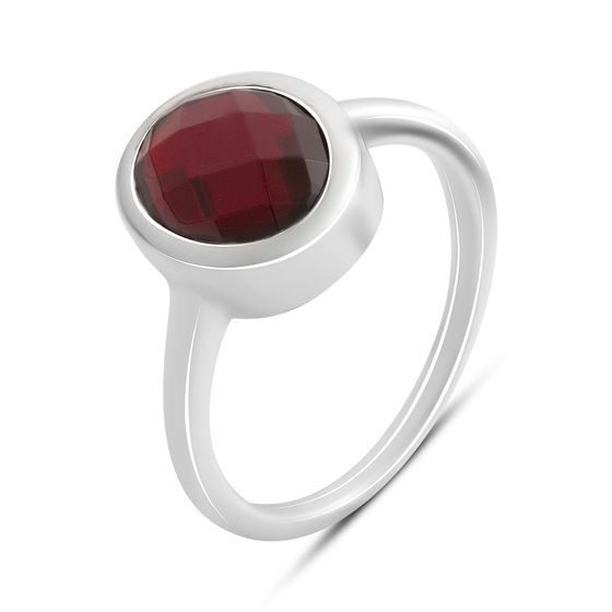 Silver ring with garnet nano 2.165ct