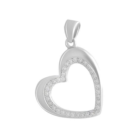 Silver pendant with phianites