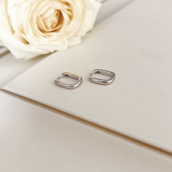 Silver earrings without stones
