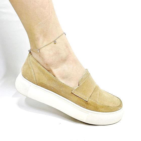 Срібний браслет на ногу з фіанітами