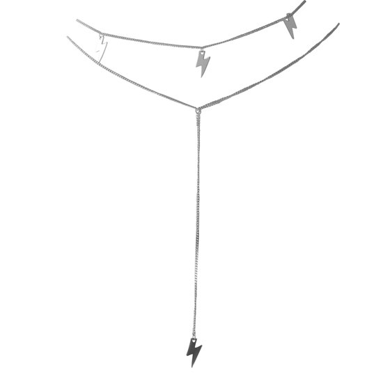 Silver necklace without stones