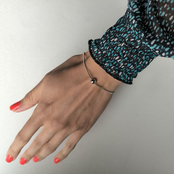 Silver bracelet without stones