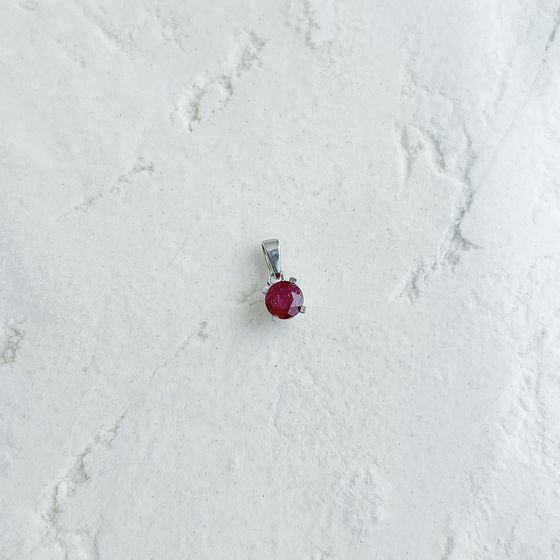 Срібна підвіска з рубіном 0.963ct