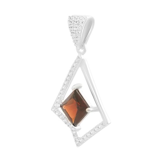 Silver pendant with garnet 1.701ct