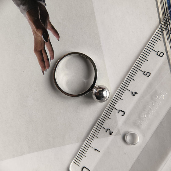 Silver ring without stones