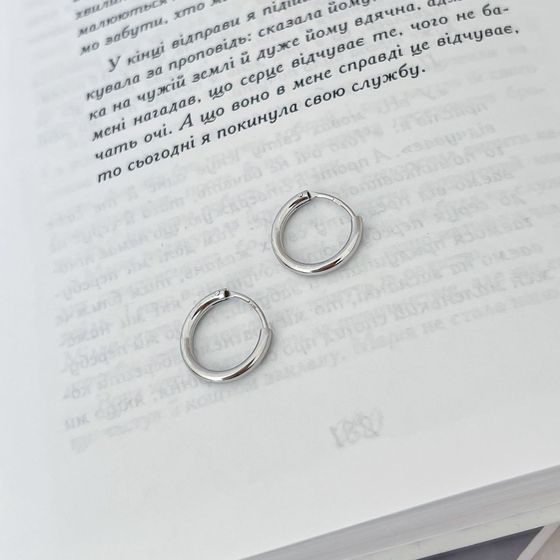 Silver earrings without stones
