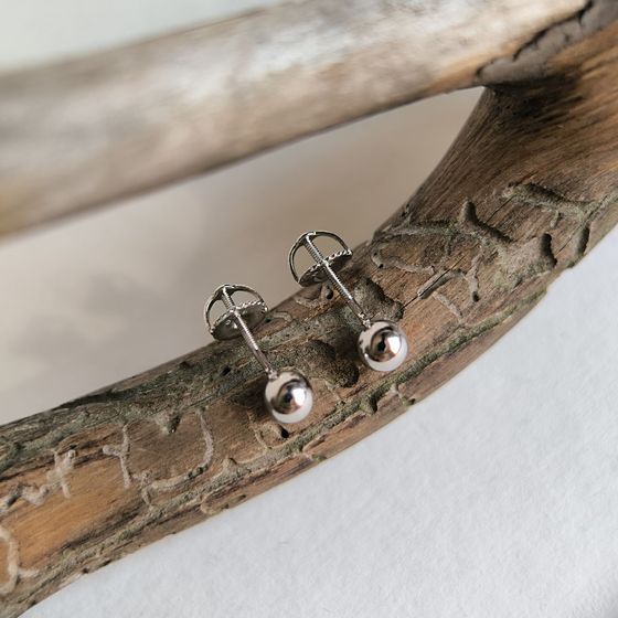 Silver earrings without stones