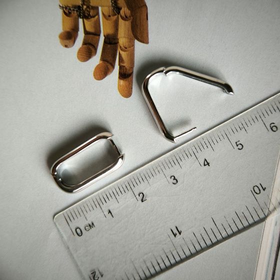 Silver earrings without stones