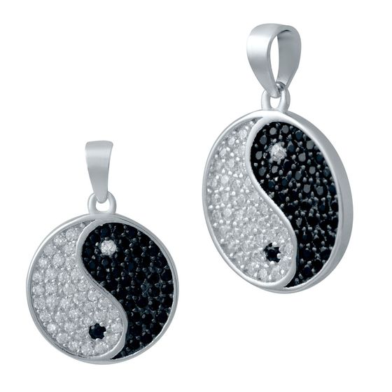 Срібна підвіска з фіанітами