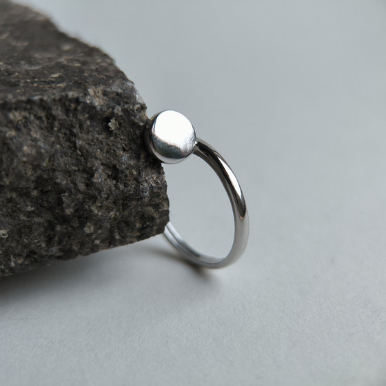 Silver ring without stones